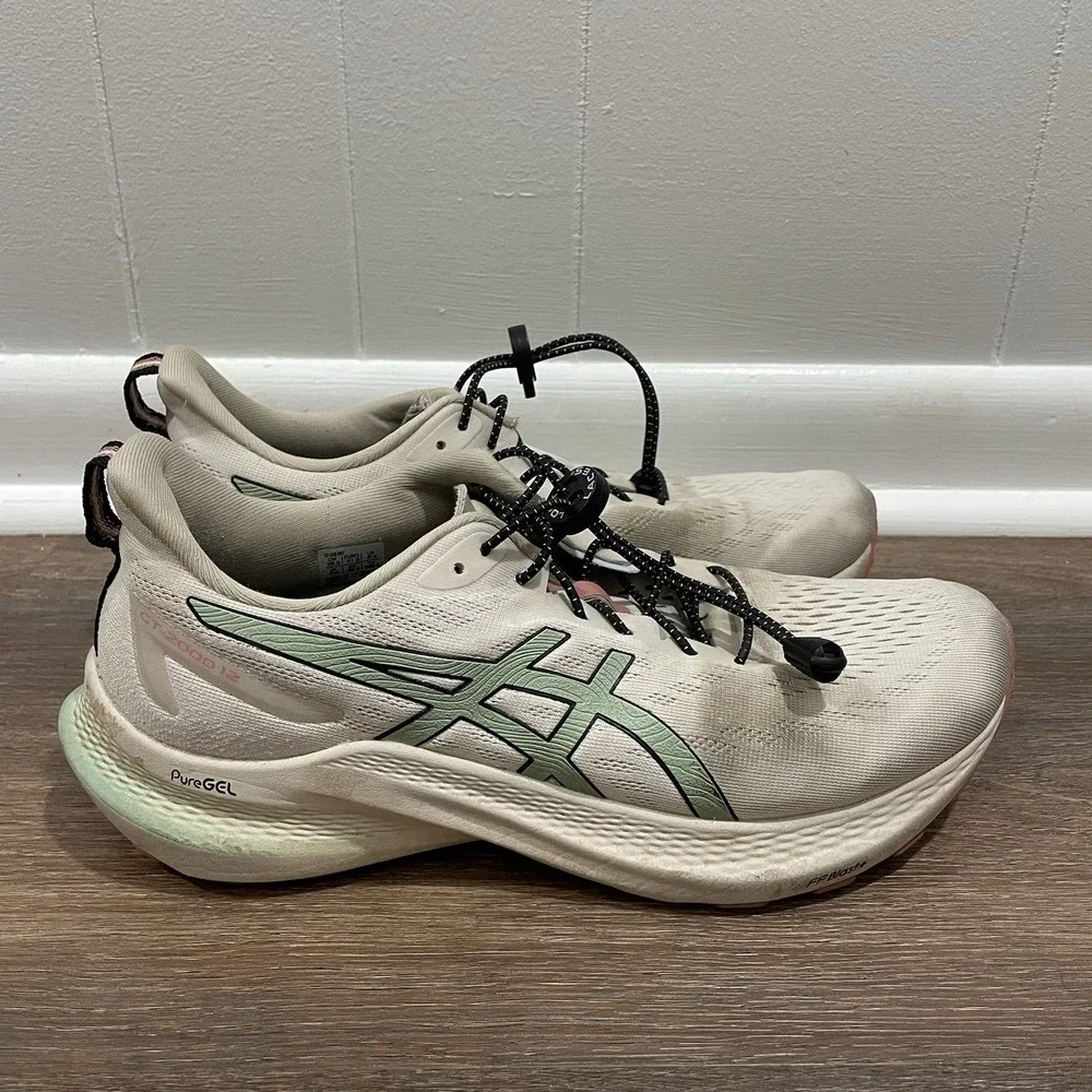 ASICS GT2000-12 Women's Sz 9.5 White Mint Running Trail